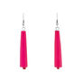 pink hook wooden earrings